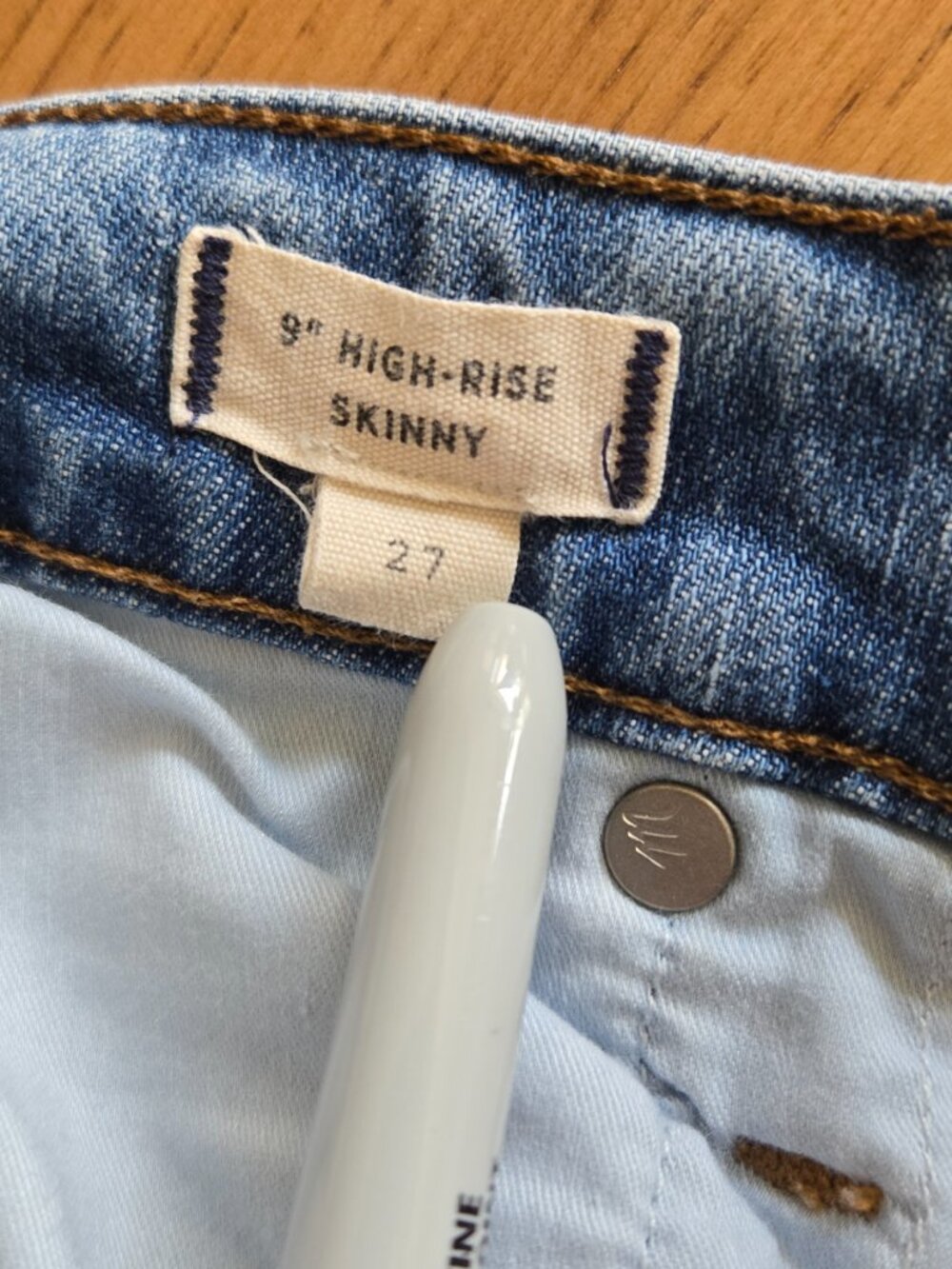 madewell | light wash high rise skinny jeans | size 27 - Picture 3 of 6